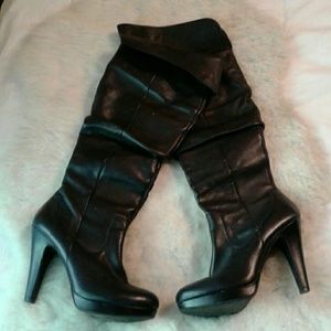 Knee high platform boots